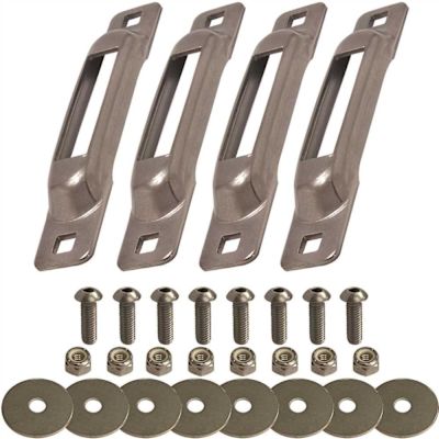 SNAP-LOC E-Track Single Strap Anchor in Stainless Steel with Allen Screws (4-Pack)