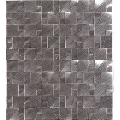 MSI Silver Aluminum 12.4 in. x 11.81 in. Matte Metal Floor and Wall Tile (1.02 sq. ft./Each)