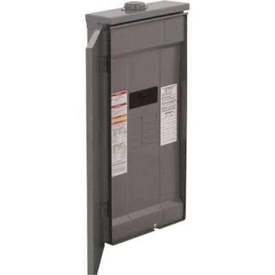 Square D Homeline 200 Amp 8-Space 16-Circuit Outdoor Main Breaker Electrical Panel with Feed-Thru Lug