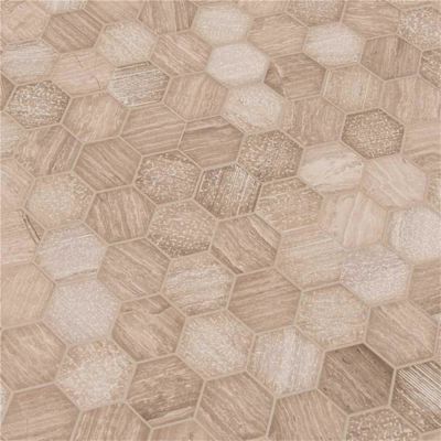 MSI Honeycomb 2 in. Hexagon 12 in. x 12 in. x 0.38 in. Tumbled Marble Mesh-Mounted Mosaic Tile (9.8 sq. ft./Case)