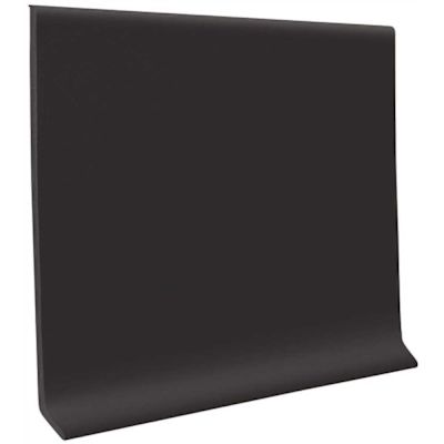 ROPPE Black 4 in. x.125 in. x 48 in. Thermoplastic Rubber Wall Cove Base (30-Pieces)