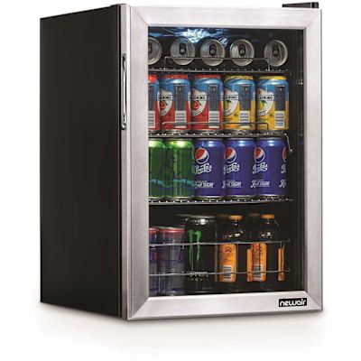 Newair 17 In. 90-Can Freestanding Beverage Cooler W/ Adjustable Shelves (Stainless Steel)