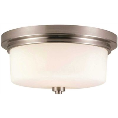 Design House Aubrey 2-Light Satin Nickel Ceiling Mount Light
