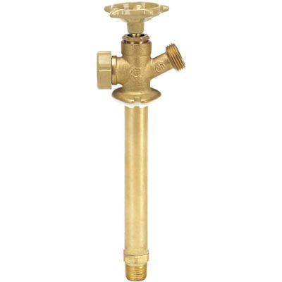 Everbilt 1/2 in. MIP and 1/2 in. SWT x 3/4 in. MHT x 6 in. Brass Anti-Siphon Frost Proof Sillcock Valve