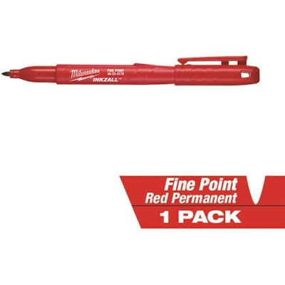 Milwaukee INKZALL Red Fine Point Jobsite Permanent Marker