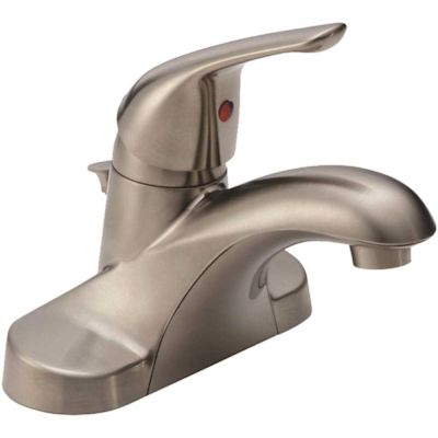 Delta Foundations 4 in. Centerset Single-Handle Bathroom Faucet in Brushed Nickel