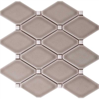 MSI Dove Gray 12 in. x 15 in. Glossy Crackled Ceramic Mesh-Mounted Mosaic Wall Tile (10.9 sq. ft./Case)
