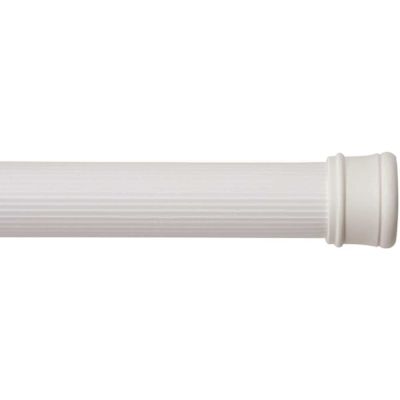 Home Decorators Collection Twist and Fit No Tools 42 in. to 72 in. Steel Adjustable Spring Tension Utility Rod in White