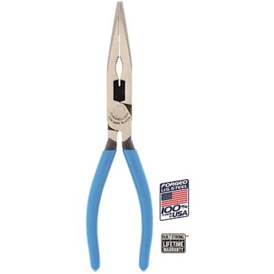 Channellock 8 in. XLT High Leverage Long Nose Plier, with Pipe Grip
