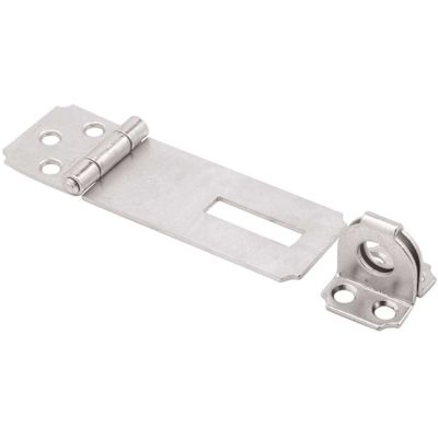 Prime-Line Safety Hasp, 3-1/2 in., Steel Construction, Zinc Plated Finish, Fixed Stapled