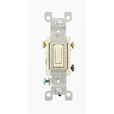 Leviton 15 Amp 3-Way Toggle Switch, Light Almond 1453-2T