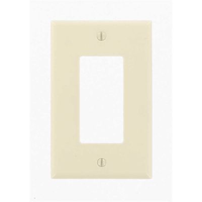 Leviton 1-Gang Light Almond Decora/Rocker Plastic Midway/Midsize Wall Plate (1-Pack) 80601-T
