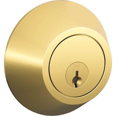 Schlage SINGLE CYLINDER DEADBOLT LOCK, POLISHED BRASS