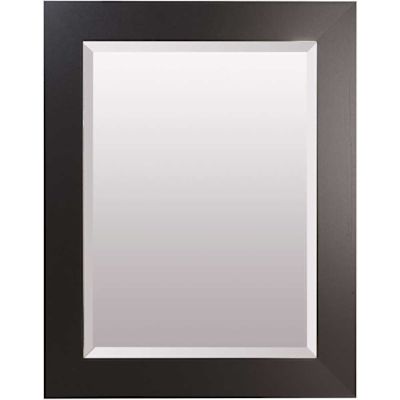 American Pride 26 X 36" Decorative Framed Beveled Mirror - 3" Satin Black