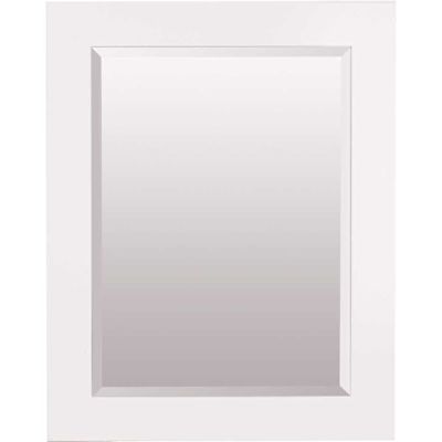 American Pride 26 X 36" Decorative Framed Beveled Mirror - 3" White