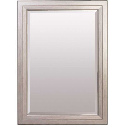 American Pride 23 X 30" Decorative Framed Beveled Mirror - 2.75" Brushed Nickel