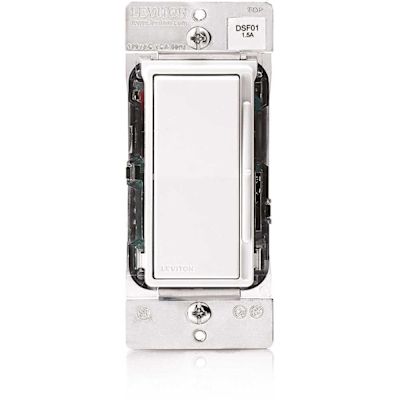 1.5-Amp Decora Rocker Slide Fan Speed Control, White With Ivory And Light Almond Color Change Faces Included DSF01-10Z