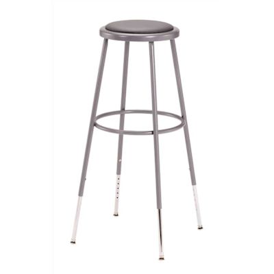 NATIONAL PUBLIC SEATING STOOL W/PAD SEAT ADJ 31-39