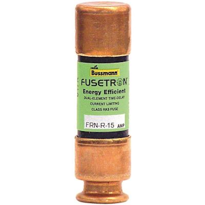 Cooper Bussmann FRN Series Brass 15 Amp 250-Volt Fusetron Time Delay Fuse