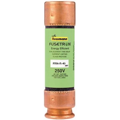 Cooper Bussmann FRN Series Brass 40 Amp 250-Volt Fusetron Time Delay Fuse