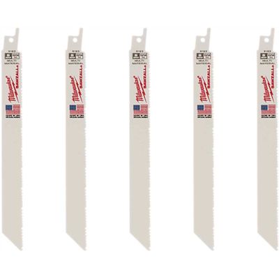 Milwaukee 8 in 10/14 TPI Mutli-Material Cutting SAWZALL Reciprocating Saw Blades (5-Pack)