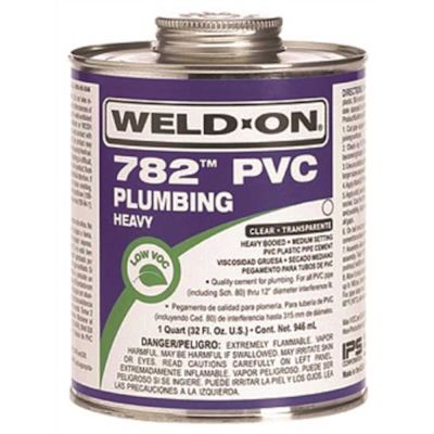 IPS Corporation 32 oz. 782 Heavy-Bodied PVC Cement, Clear, Quart