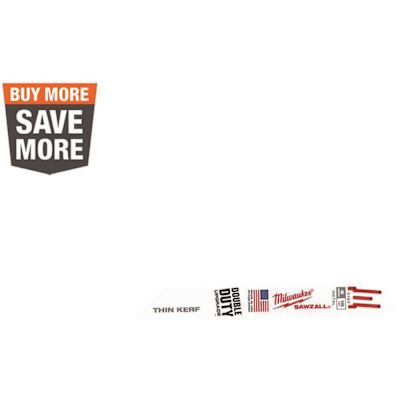 Milwaukee 6 in. 18 TPI Medium Metal Cutting SAWZALL Reciprocating Saw Blades (50-Pack)
