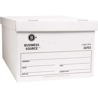 Business Source 10 in. L x 15 in. W x 24 in. D Lift-off Lid Light-Duty Moving Box (12-Pack)