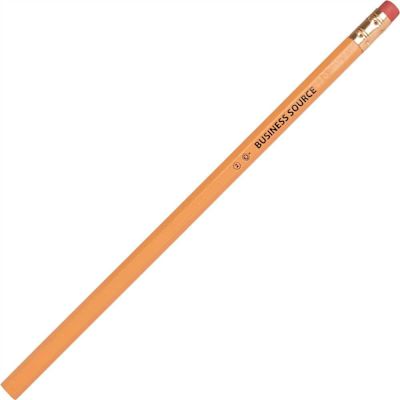Business Source Number 2 Woodcase Lead Pencils, Yellow (12 per Pack)