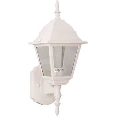 Monument 1-Light White Outdoor Wall Mount Lantern