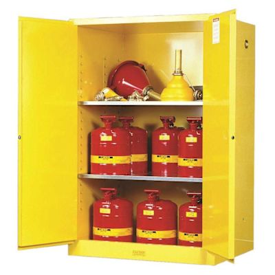 JUSTRITE MFG SAFTY CAB 90GAL 2 DR YELW