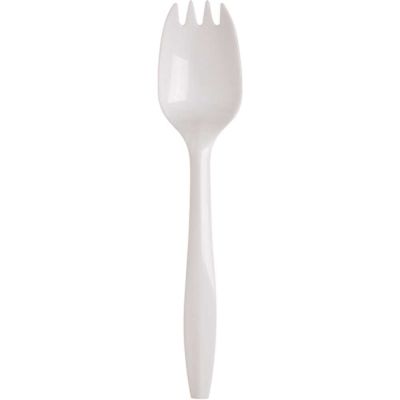 Dixie Ultra SmartStock Series-B Medium-Weight White Disposable Polypropylene Plastic Forks & Sporks, (960 per Case)