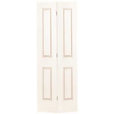 Masonite 32 in. x 80 in. Smooth 2-Panel Painted White Hollow Core Wood Bi-Fold Door