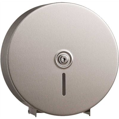 Satin-finish Stainless Steel Surface-Mounted Toilet Paper Dispenser