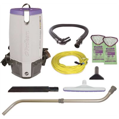 ProTeam Super Coach Pro 10, 10 qt. Commercial Backpack Vacuum Cleaner with Xover Multi-Surface and Telescoping Wand Tool Kit