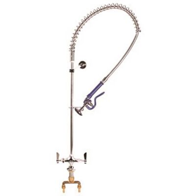Premier Commercial 2-Handle Pull-Down Sprayer Deck-Mount Kitchen Faucet in Chrome