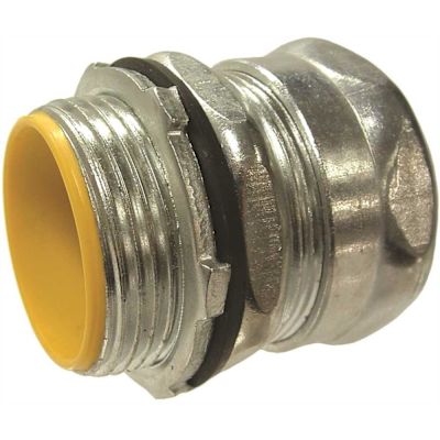 HUBBELL WIRING RACO RAINTIGHT STEEL EMT INSULATED COMPRESSION CONNECTOR, 1/2 IN. TRADE SIZE