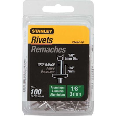 Stanley 1/8 in. x 1/4 in. Aluminum Rivets (100-Pack)