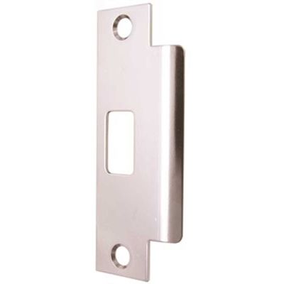 Kwikset 1-1/4 in. x 4-7/8 in. Asa Metal Jamb Strike, Satin Chrome