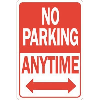 HY-KO 12 in. x 18 in. No Parking Anytime Heavy-Duty Sign