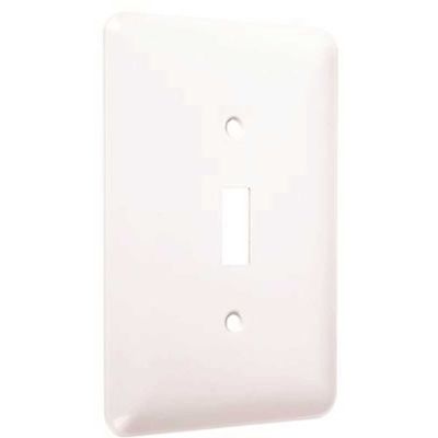 TAYMAC Smooth White 1-Gang Maxi Toggle Wallplate
