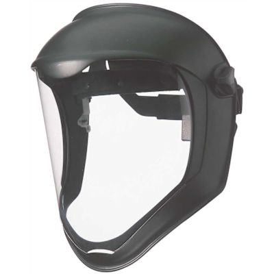 Uvex Bionic Black Matte Faceshield with Clear PC Uncoated Visor