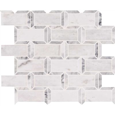 MSI Geometric Framework 12.38 in. x 13.5 in. Polished Marble Look Wall Tile (10 sq. ft./Case)