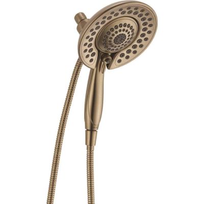 Delta In2ition Gold 5-Spray Patterns 1.75 GPM 6.81 in. Wall Mount Dual Shower Heads in Champagne Bronze