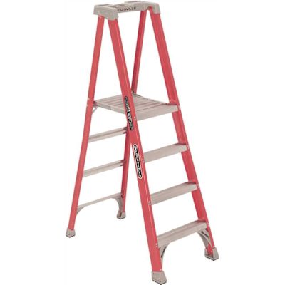 Louisville Ladder 4 ft. Fiberglass Pinnacle Platform Ladder, (10.4 ft. Reach) 300 lbs. Load Capacity Type IA Duty Rating