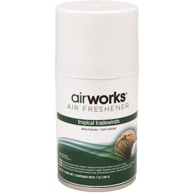 AirWorks Tropical Tradewinds Plug-In Air Freshener Refill 7 oz. Metered Aerosol (12/Case)