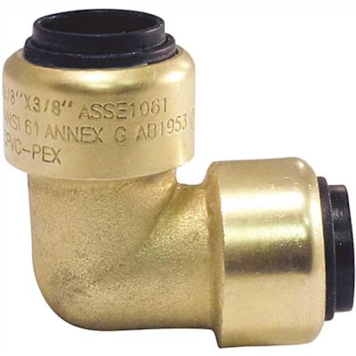 Tectite 3/8 in. Brass Push-To-Connect 90-Degree Elbow Fitting
