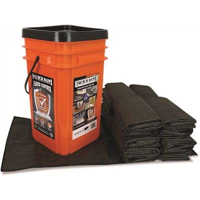 Quick Dam Grab and Go Flood Protection Kit Containing 20 - 12 in. x 24 in. Flood Bags w/Bucket