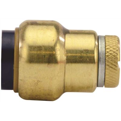 Tectite 1/2 in. Brass Push-To-Connect Cap with Drain