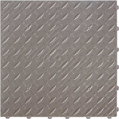Swisstrax 15.75 in. x 15.75 in. Slate Grey Diamond Trax 9-Tile Modular Flooring Pack (15.5 sq. ft./case)